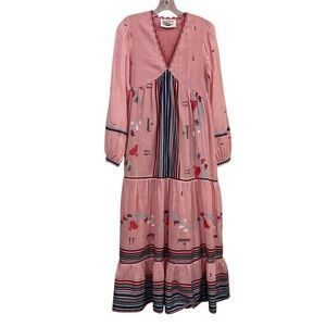 Sundance Aranza Dress by Conditions Apply – Pink Embroidered Maxi Dress (XS)
